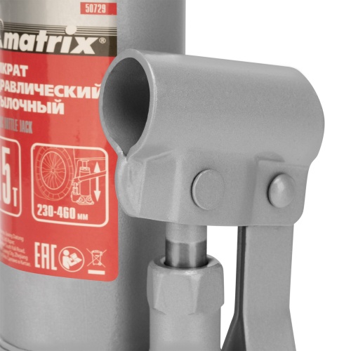 домкрат гидравлический бутылочный matrix 15 т 230-460 фото 5