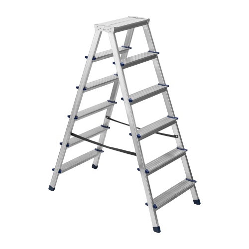 стремянка алюминиевая сибртех 6 ступеней двусторонняя 97926 фото 9