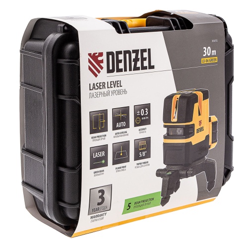 лазерный уровень denzel lx 06 green 30 м фото 6