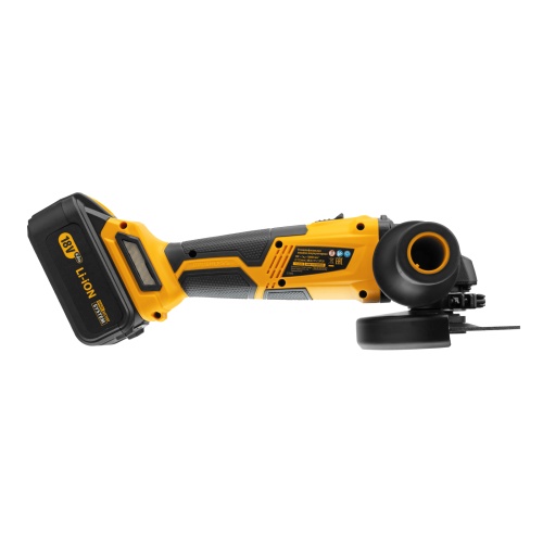 машина углошлифовальная аккумуляторная denzel blg-ib-18-125-4 18в фото 6