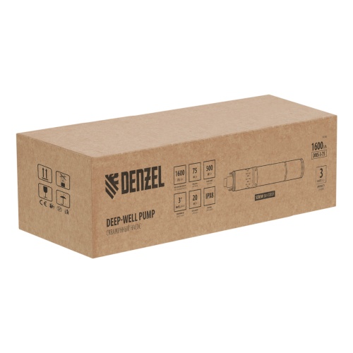 скважинный насос denzel dws-3-75 97250 фото 2