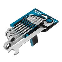 набор ключей комбинированных трещоточных gross 14859 8-19 мм 7 шт