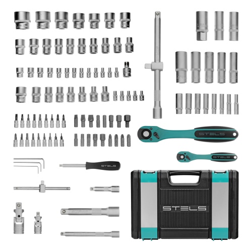 набор инструментов stels 14122 109 предметов 1/2", 1/4" в кейсе фото 9