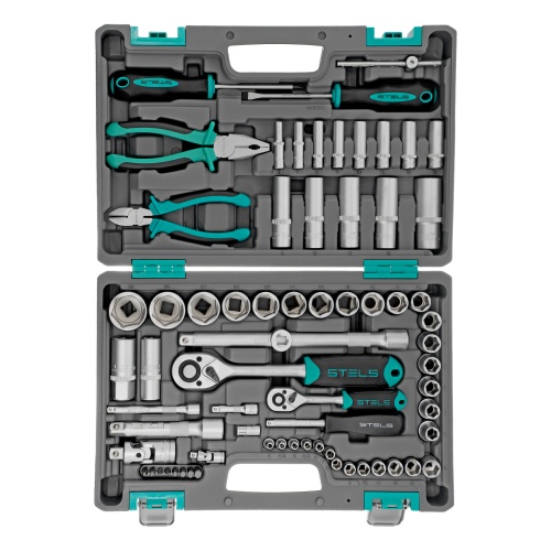 набор инструментов stels 14108 69 предметов 1/2", 1/4" в кейсе фото 8