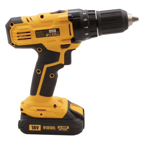 дрель-шуруповерт аккумуляторная denzel cdl-ib-18-02 18в фото 7