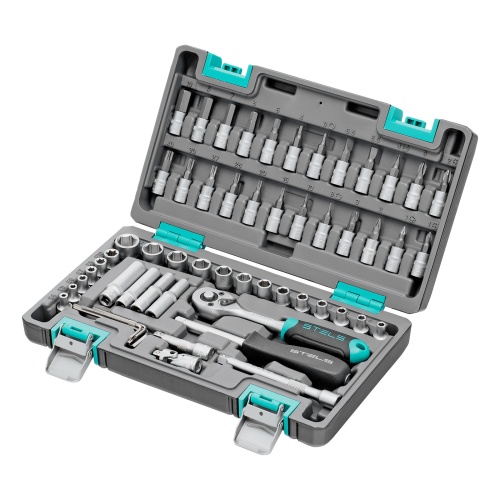 набор инструментов stels 57 предметов 1/4"