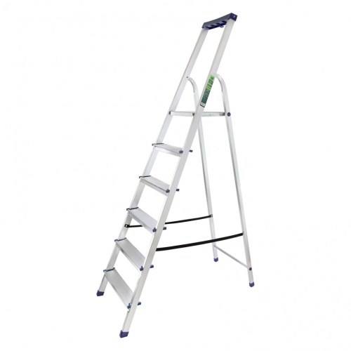 стремянка алюминиевая сибртех универсал 6 ступеней с органайзером 97896