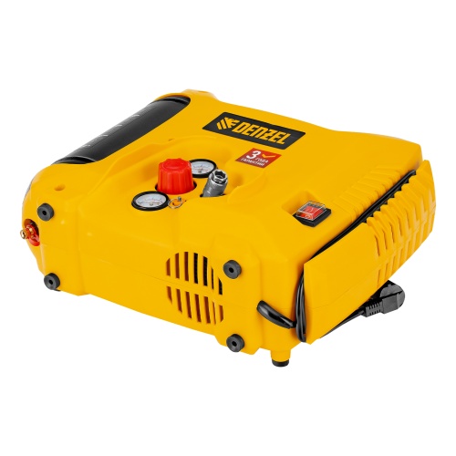 компрессор воздушный denzel dl1300 10 бар 1300вт 180 л/мин 5 л с набором аксессуаров фото 2