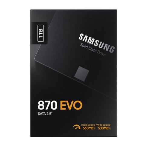 накопитель ssd samsung 1tb 870 evo 2.5", sata iii, r/w 560/530mb/s, 600tbw, rtl (mz-77e1t0bw) фото 5