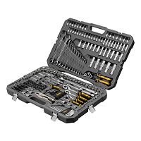 набор инструментов denzel 1/2", 3/8", 1/4" crv s2 232 предмета пластиковый кейс