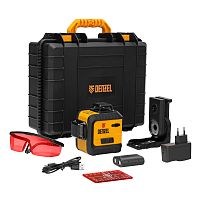 лазерный уровень мультипризменный denzel lx 360-2 red 30 м