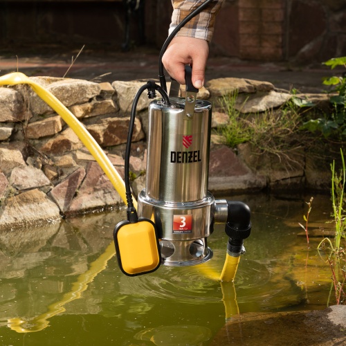 дренажный насос denzel dp1100x 97224 1100вт, производительность 15500 л/ч фото 2