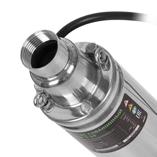 скважинный насос сибртех 97290 снв-3-65 для чистой воды с защитой от перегрева фото 2