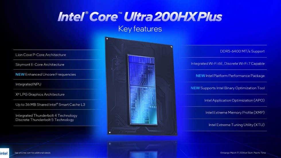 процессоры Intel Core Ultra 200HX Plus