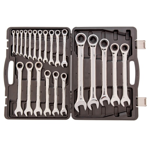 набор ключей комбинированных трещоточных matrix 14799 22 шт 58 hrc фото 2