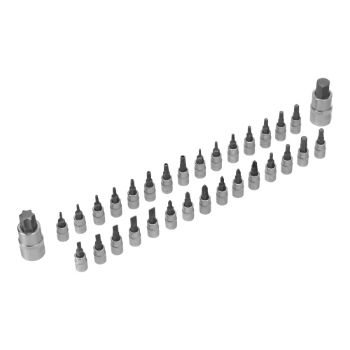 набор инструментов denzel 1/2", 3/8", 1/4" crv s2 232 предмета пластиковый кейс фото 4