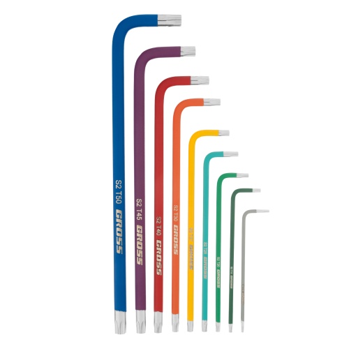 набор ключей имбусовых gross torx -tt t10-t50 9 шт хром/краска фото 8