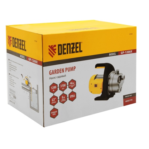 садовый поверхностный насос denzel gp1200х 97204 фото 2