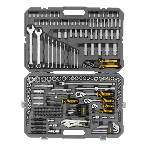 набор инструментов denzel 1/2", 3/8", 1/4" crv s2 232 предмета пластиковый кейс фото 9