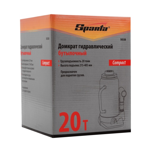 домкрат гидравлический бутылочный sparta compact 20 т 215-405 фото 5