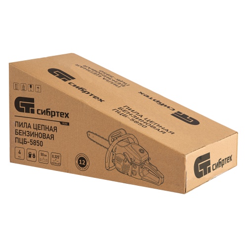 пила цепная бензиновая сибртех пцб-5850 4.0 лс фото 2