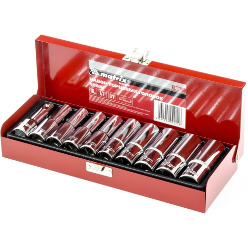 набор торцевых головок matrix 1/2" 10 предметов