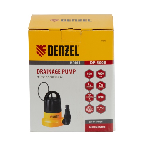 дренажный насос denzel dp500e 97218 фото 5