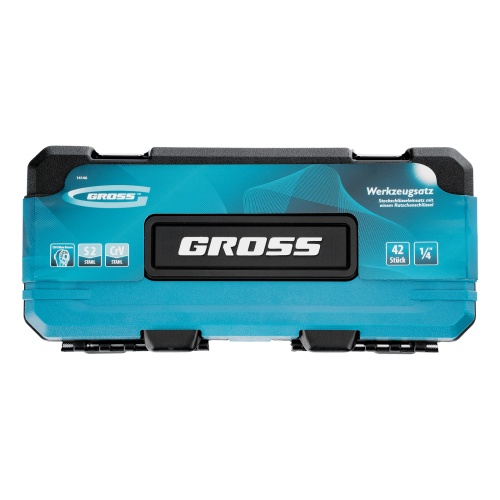 набор инструментов gross 14146 42 предмета 1/4" сталь crv в кейсе фото 8