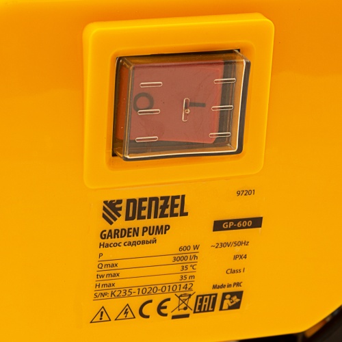 садовый поверхностный насос denzel gp 600 97201 фото 5