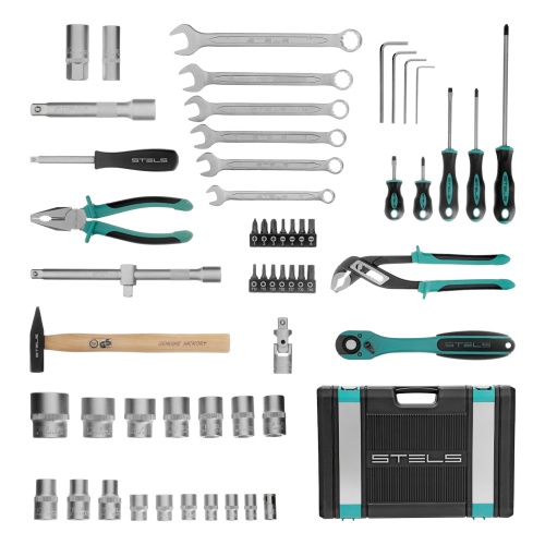 набор инструментов stels 14113 1/2" хромированный 58 предметов в кейсе фото 10